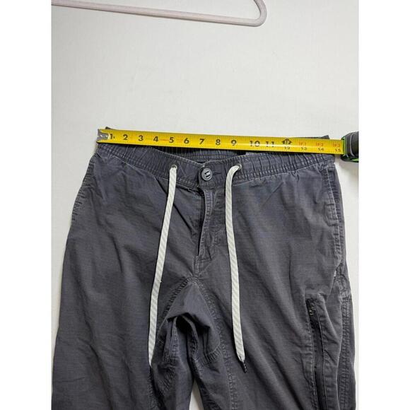 Vuori Pants Mens Medium Gray Climbing Ripstop Tapered Slim Drawstring Zip Pocket - Picture 6 of 7